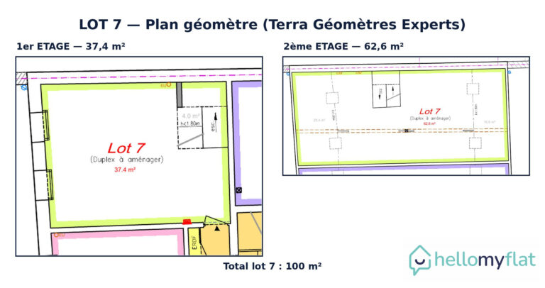 Duplex T4/5 100 m² à rénover avec 2 parkings à Witry-lès-Reims- 152 000 € FAI